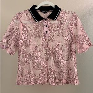 Sister Jane Laced Short Sleeve Top